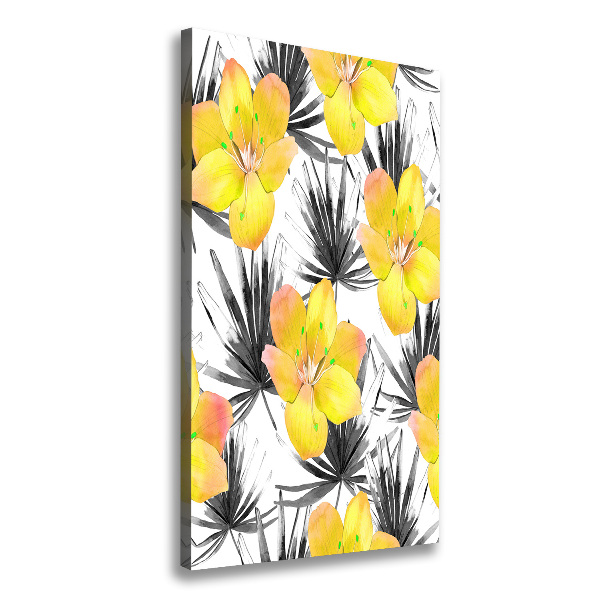 Picture canvas print Tropical flowers