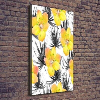 Picture canvas print Tropical flowers