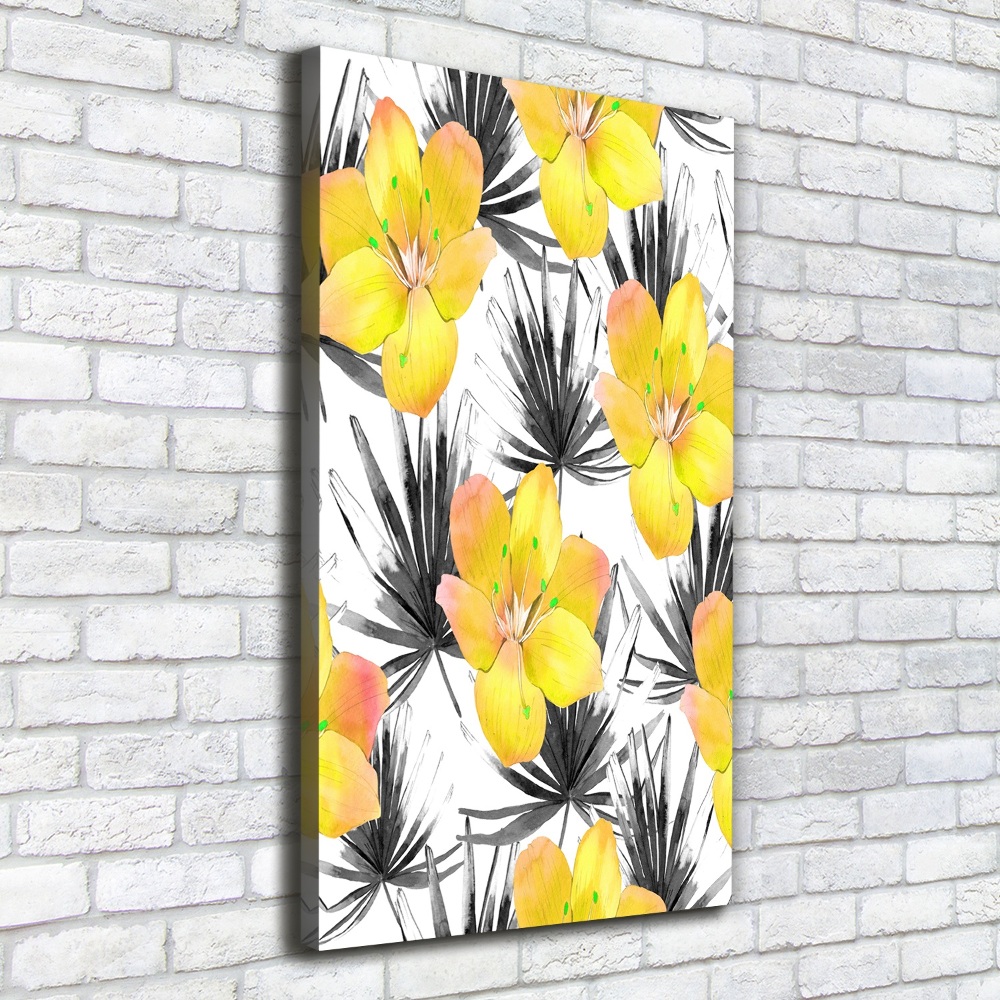 Picture canvas print Tropical flowers