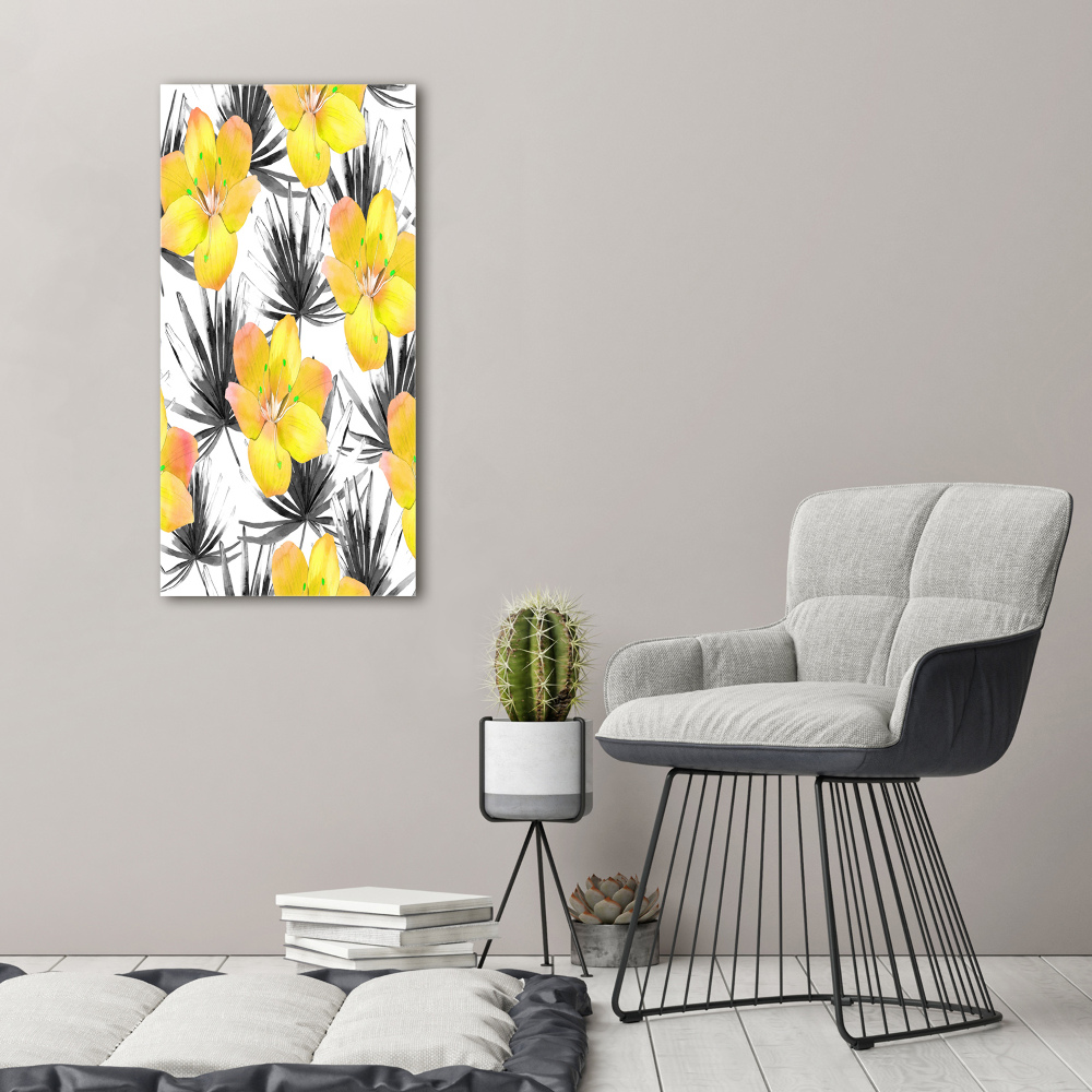 Picture canvas print Tropical flowers