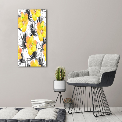 Picture canvas print Tropical flowers