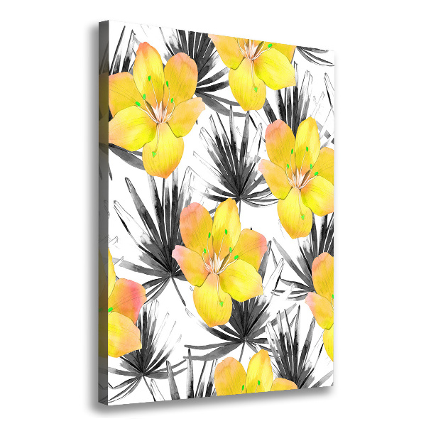 Picture canvas print Tropical flowers