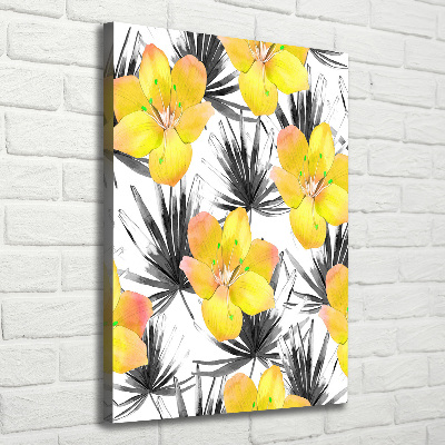 Picture canvas print Tropical flowers