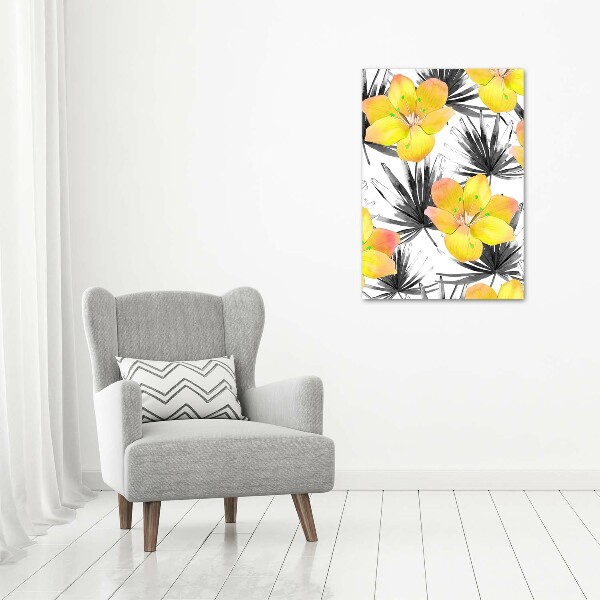 Picture canvas print Tropical flowers