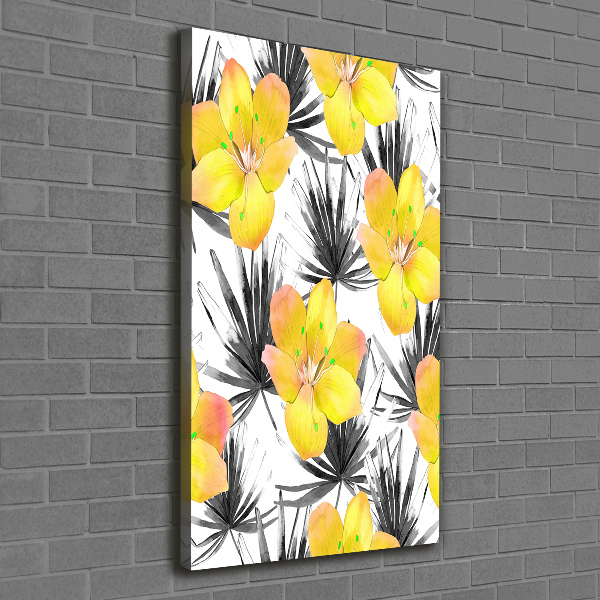 Picture canvas print Tropical flowers