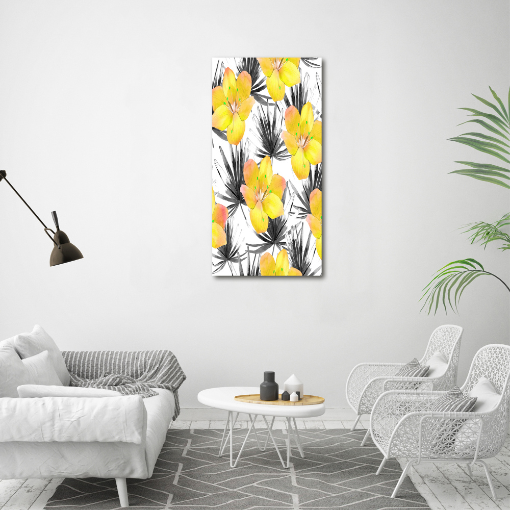 Picture canvas print Tropical flowers