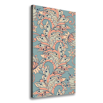 Wall art canvas Ethnic flowers