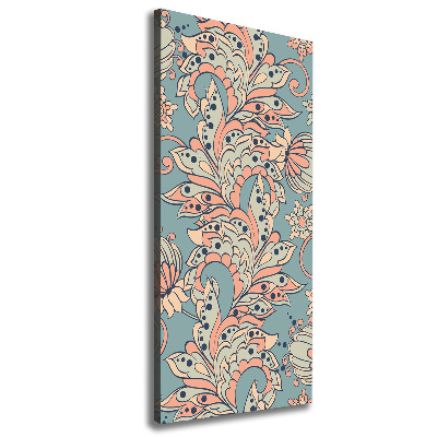 Wall art canvas Ethnic flowers