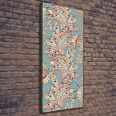 Wall art canvas Ethnic flowers