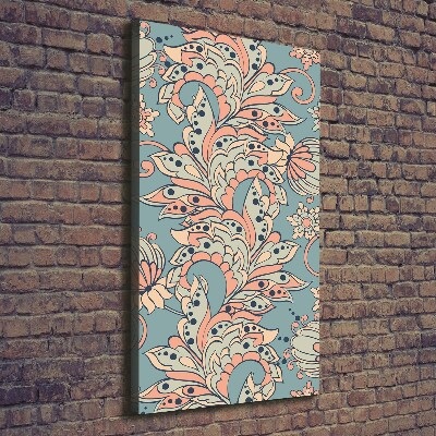 Wall art canvas Ethnic flowers