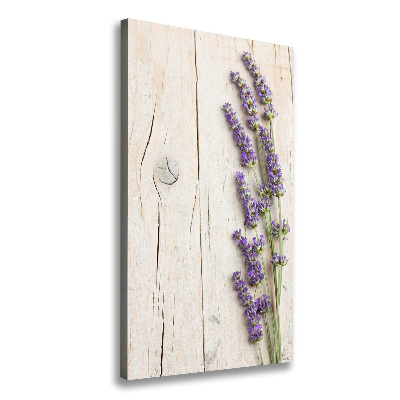 Large canvas wall art Lavender on wood