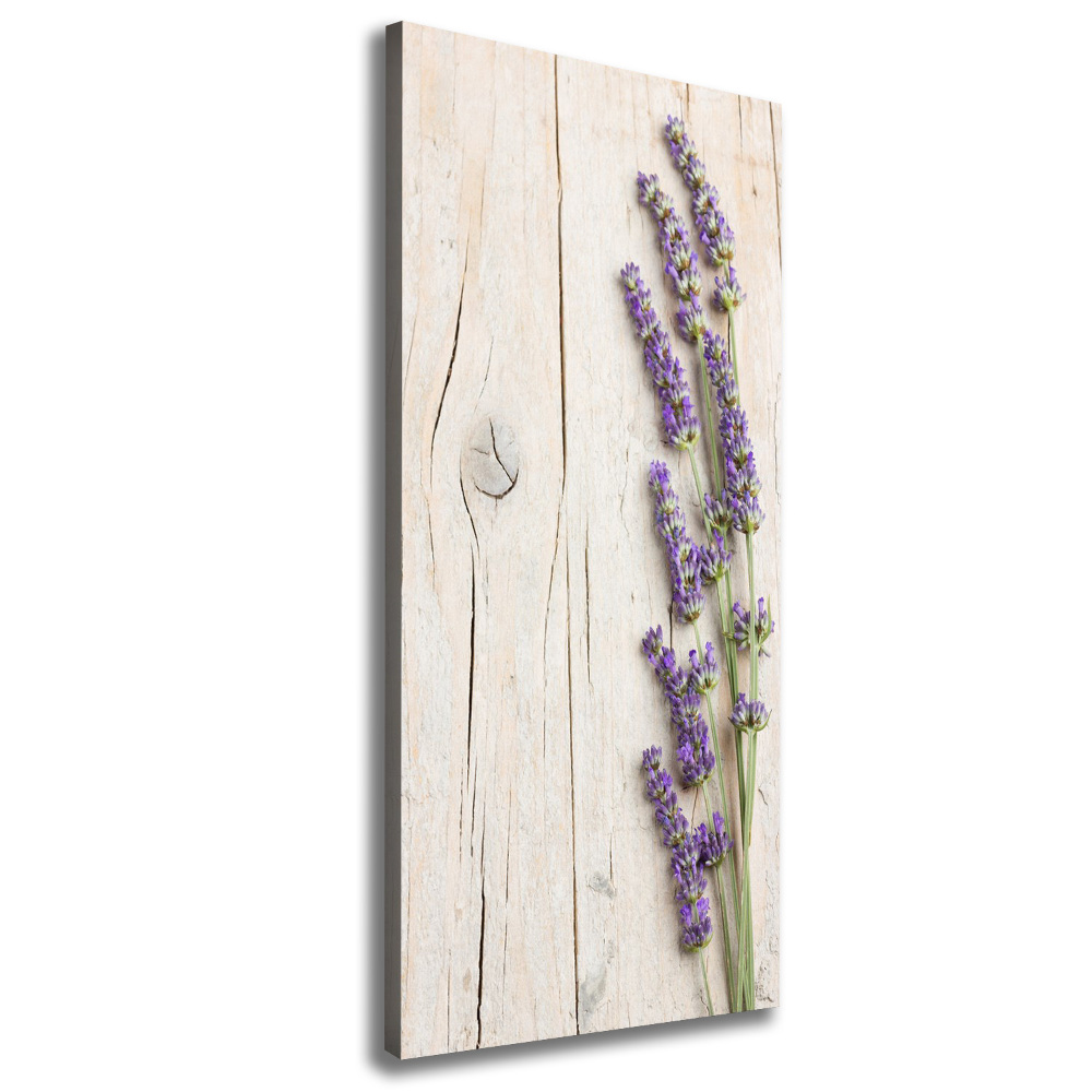 Large canvas wall art Lavender on wood