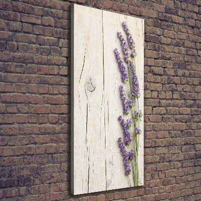 Large canvas wall art Lavender on wood