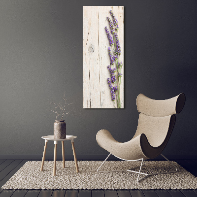 Large canvas wall art Lavender on wood