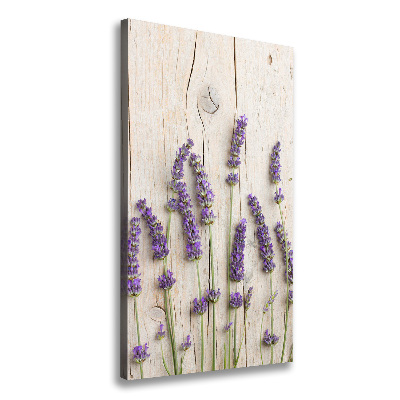 Canvas wall art Lavender on wood