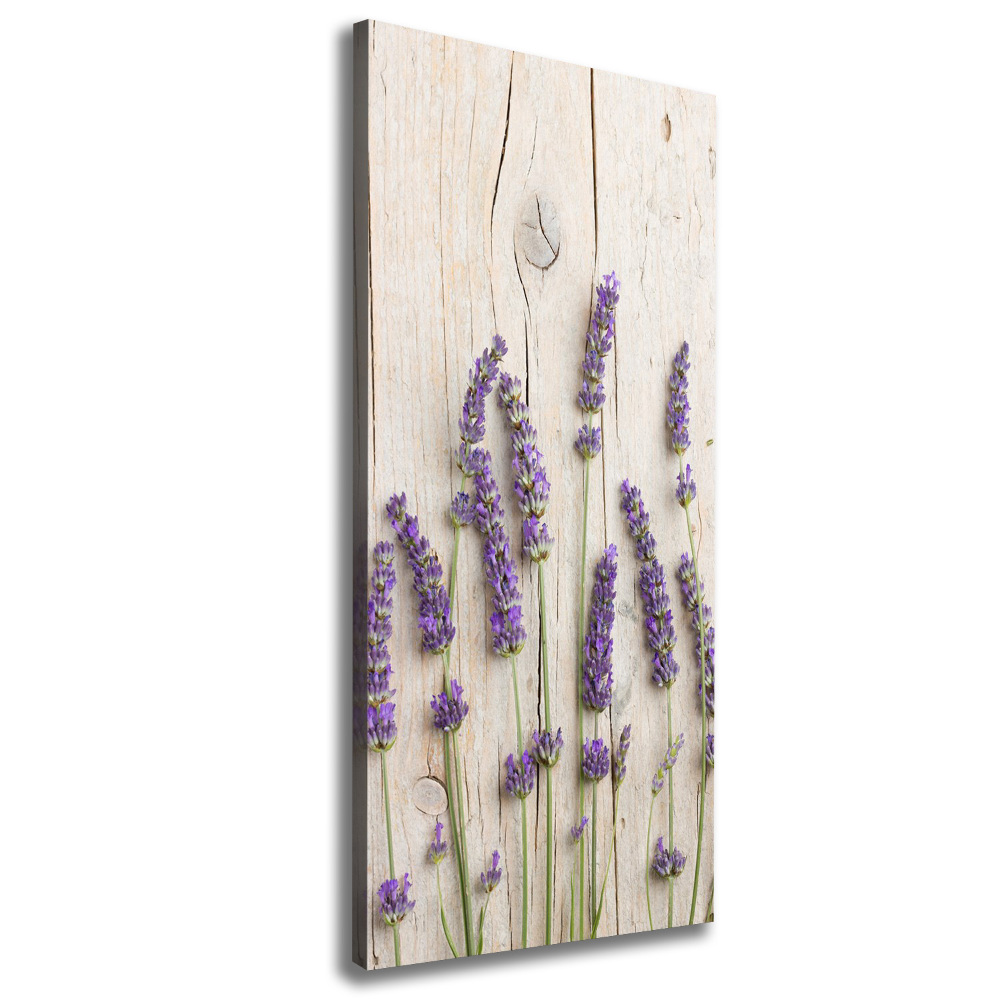 Canvas wall art Lavender on wood