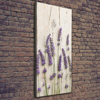 Canvas wall art Lavender on wood