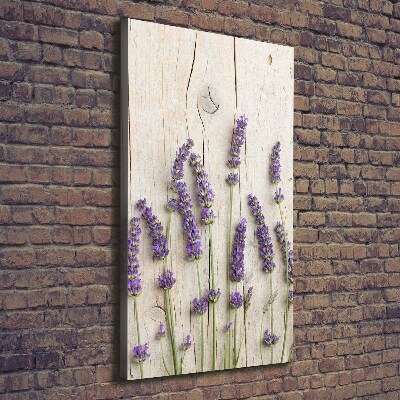 Canvas wall art Lavender on wood