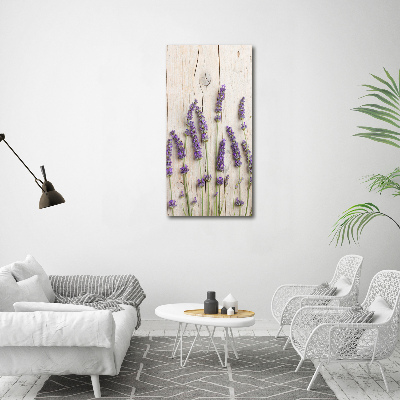 Canvas wall art Lavender on wood