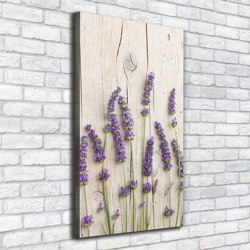 Canvas wall art Lavender on wood