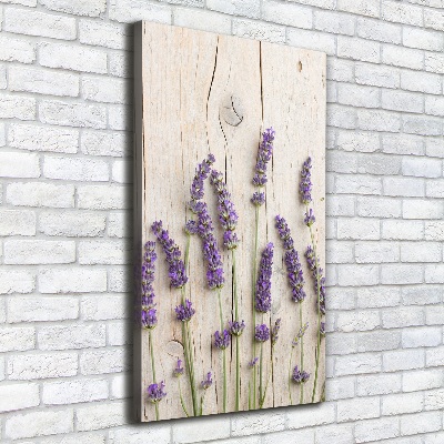 Canvas wall art Lavender on wood