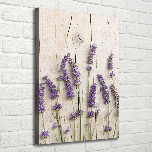 Canvas wall art Lavender on wood