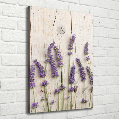 Canvas wall art Lavender on wood