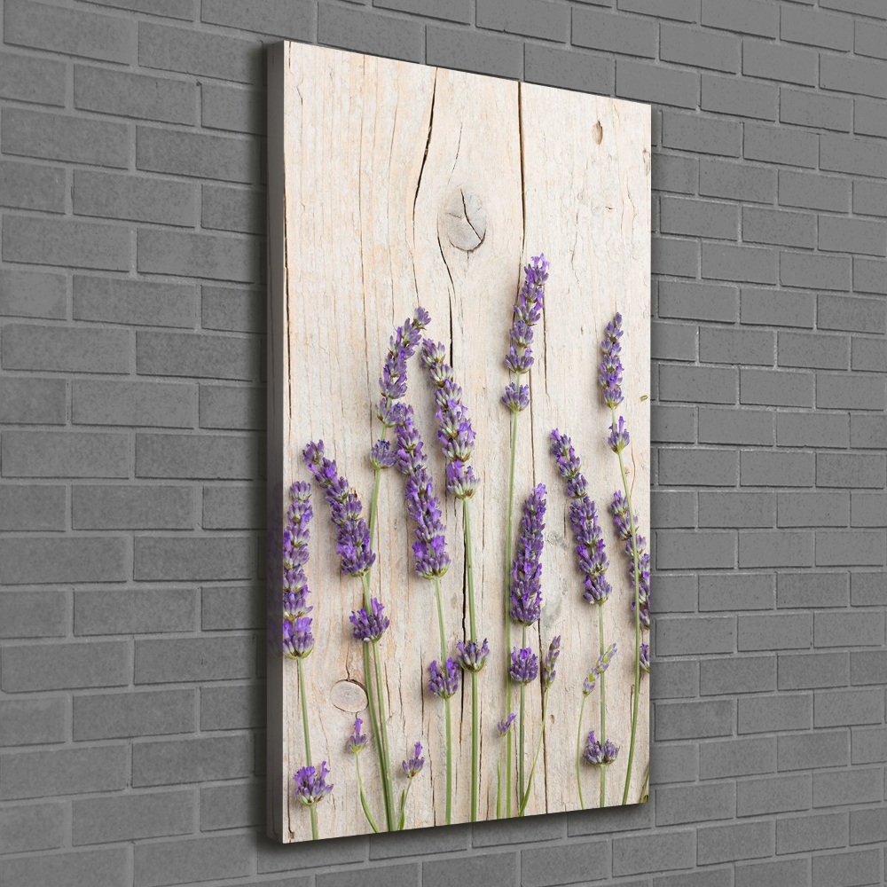 Canvas wall art Lavender on wood