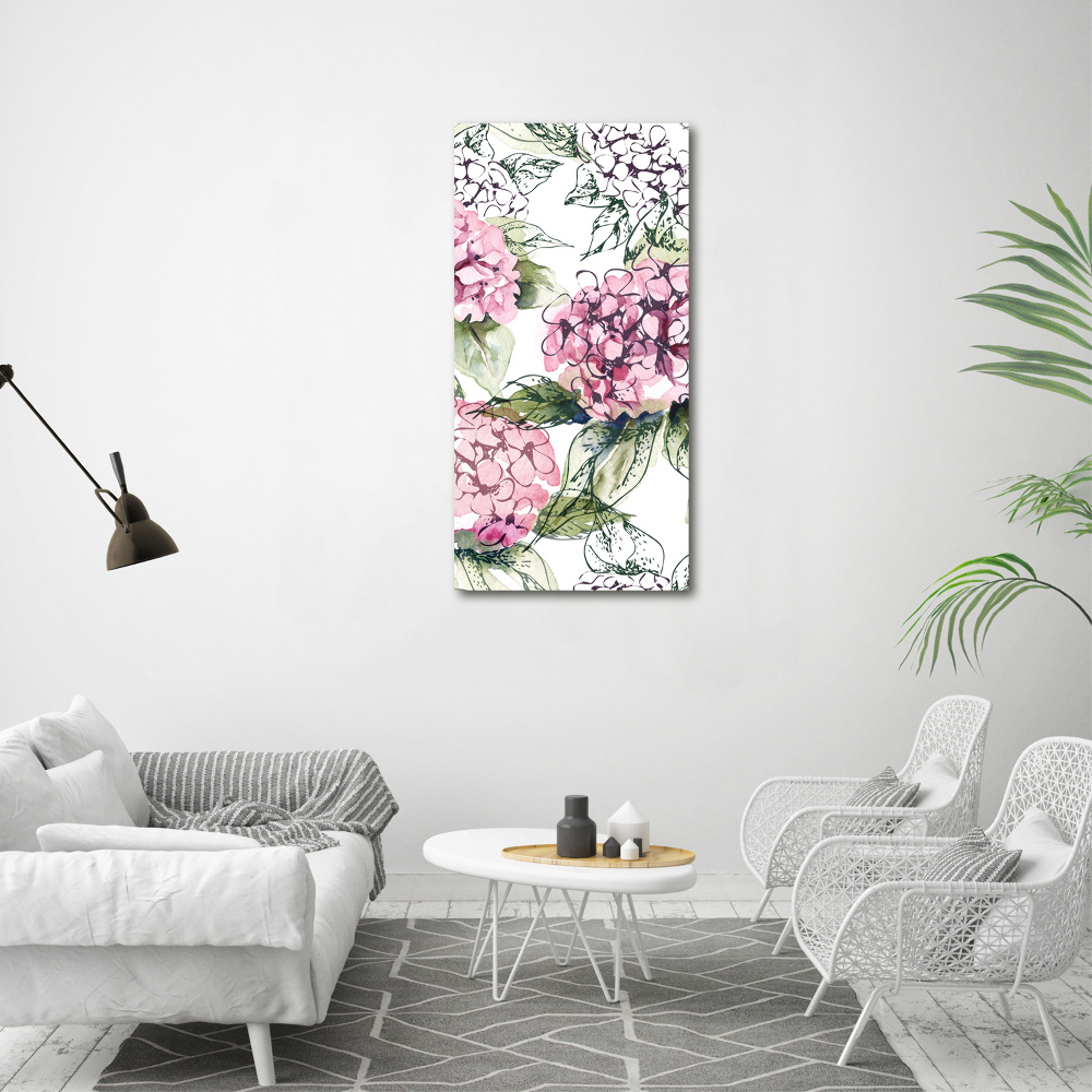 Wall art canvas Hydrangea