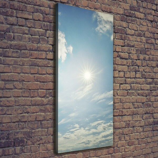 Wall art canvas large The sun in the sky