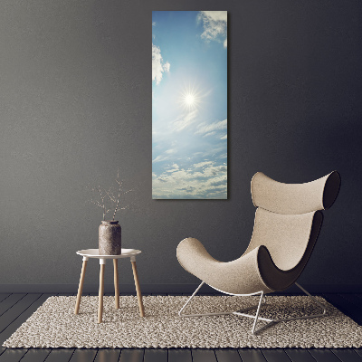 Wall art canvas large The sun in the sky