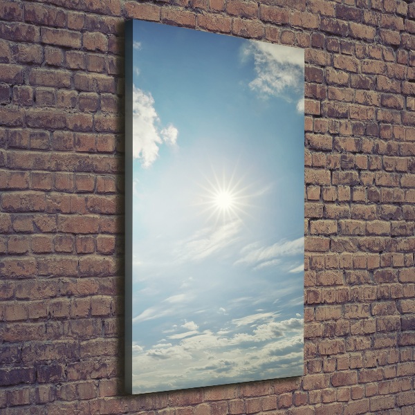 Wall art canvas large The sun in the sky