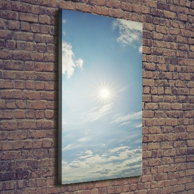 Wall art canvas large The sun in the sky