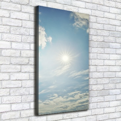 Wall art canvas large The sun in the sky