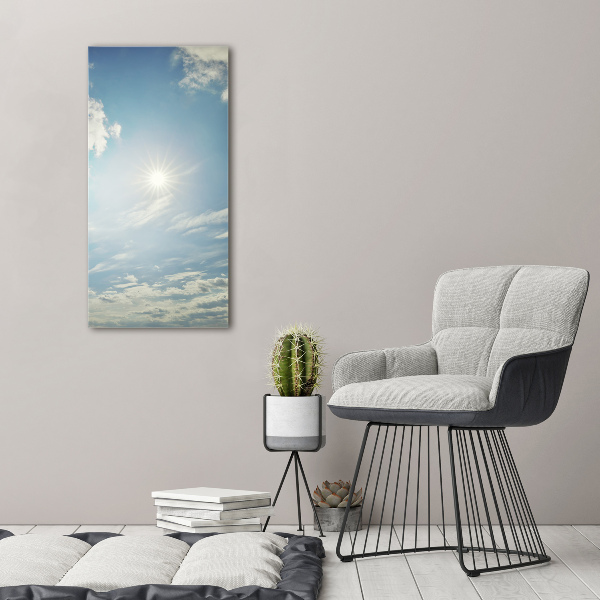 Wall art canvas large The sun in the sky