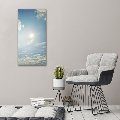 Wall art canvas large The sun in the sky