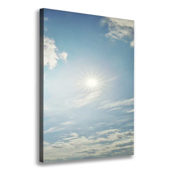 Wall art canvas large The sun in the sky