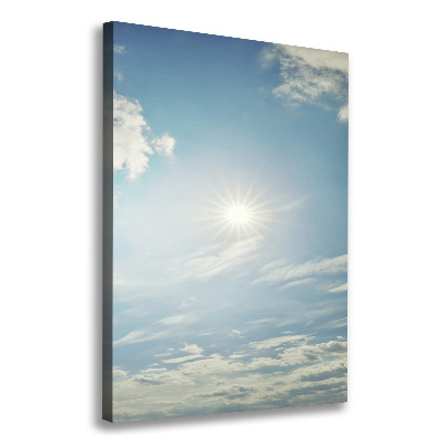 Wall art canvas large The sun in the sky