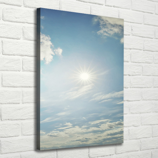 Wall art canvas large The sun in the sky