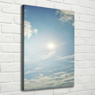 Wall art canvas large The sun in the sky