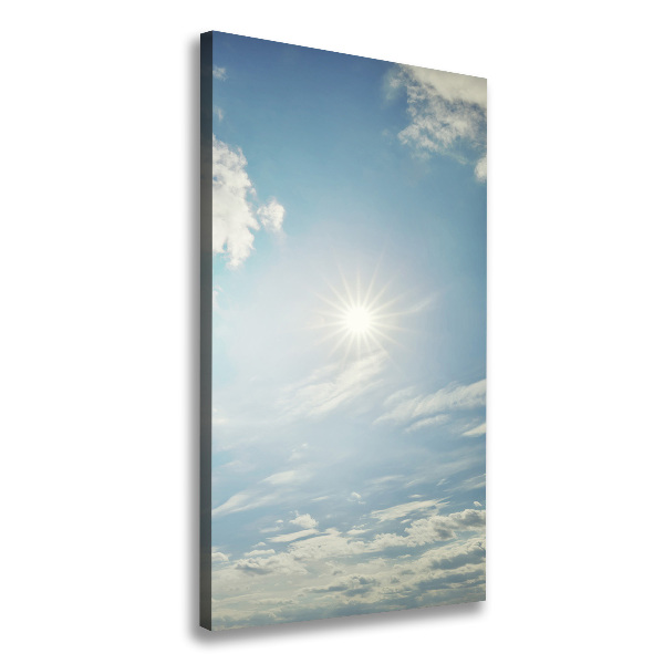 Wall art canvas large The sun in the sky