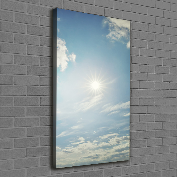 Wall art canvas large The sun in the sky