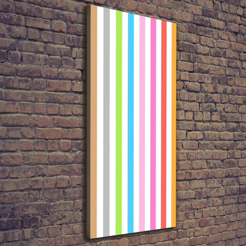 Canvas wall art Colorful stripes