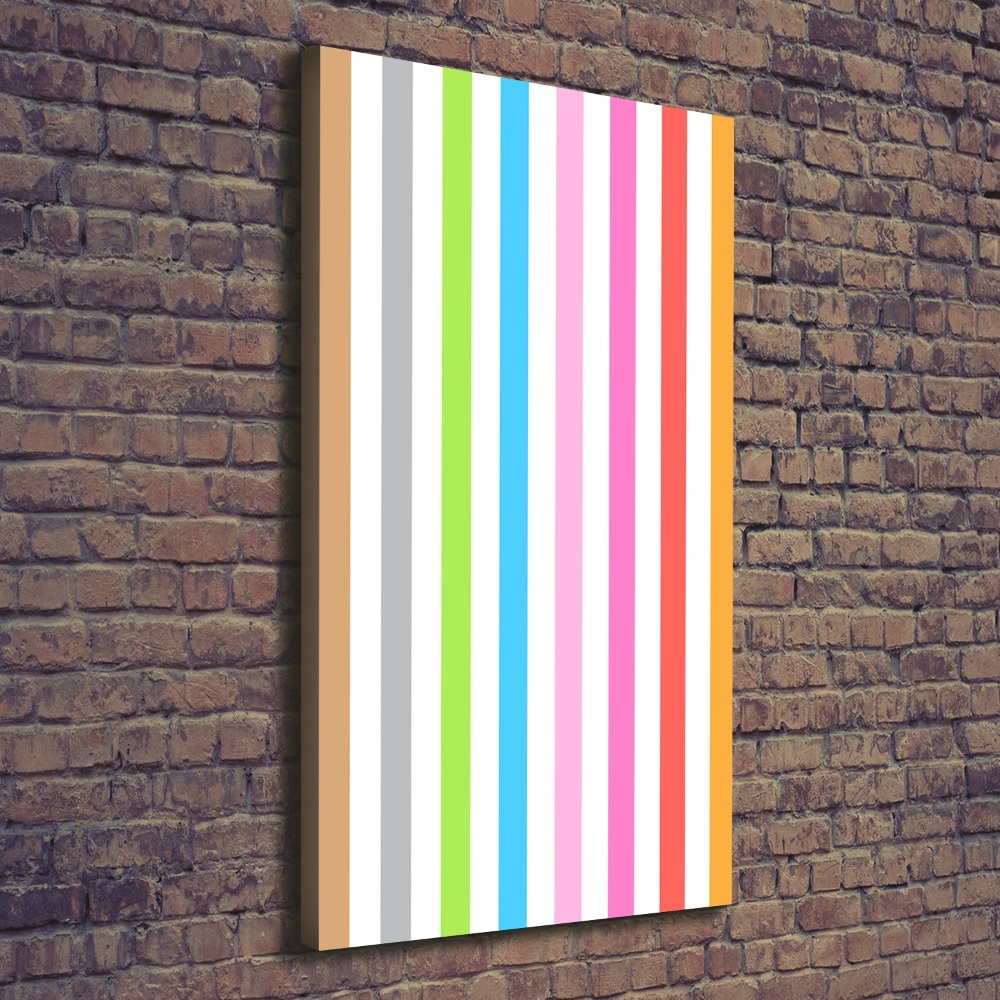 Canvas wall art Colorful stripes