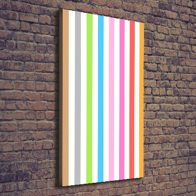 Canvas wall art Colorful stripes