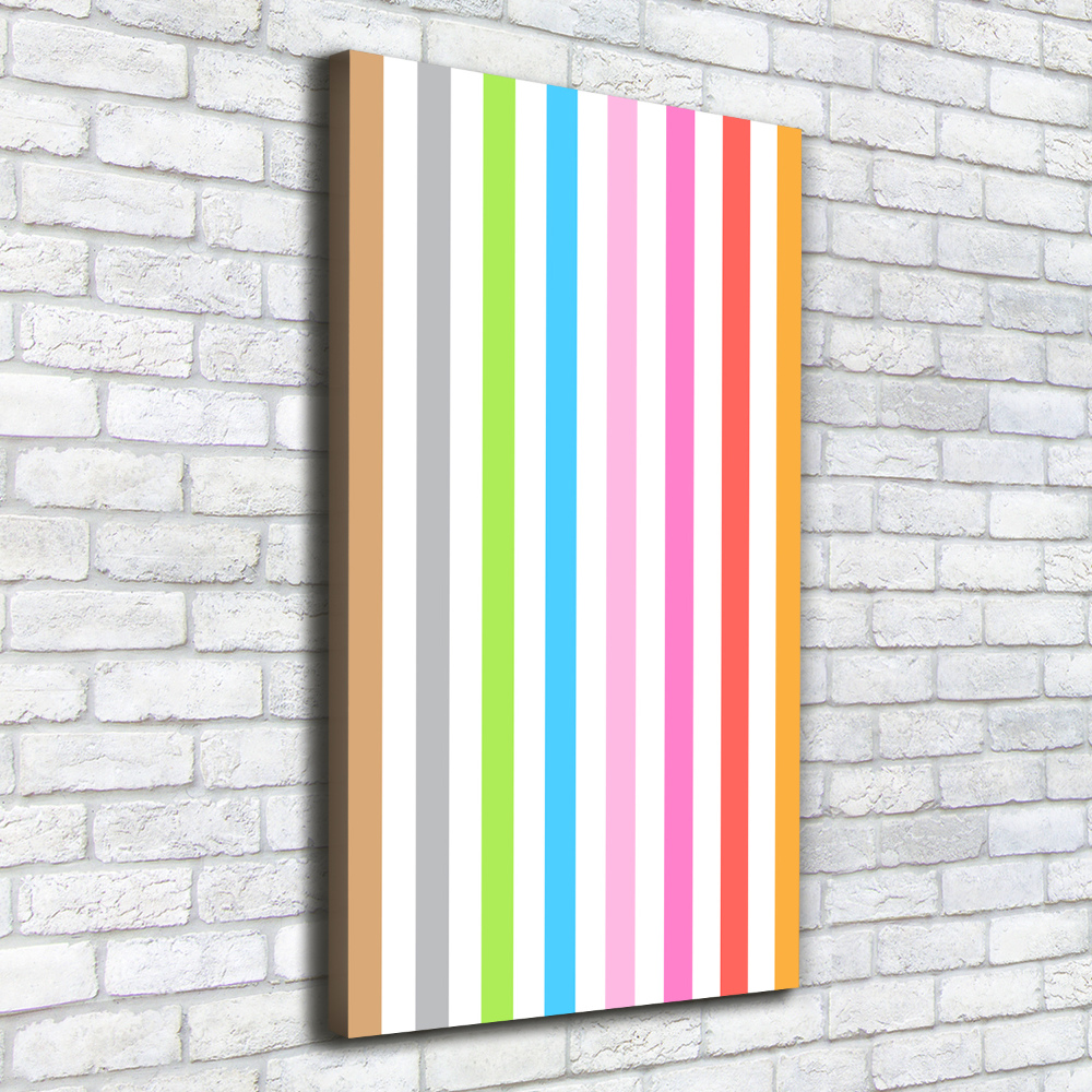 Canvas wall art Colorful stripes