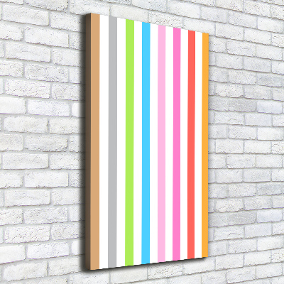 Canvas wall art Colorful stripes