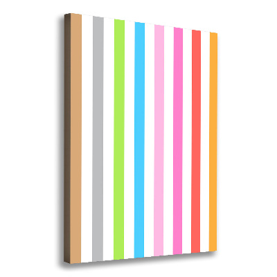 Canvas wall art Colorful stripes