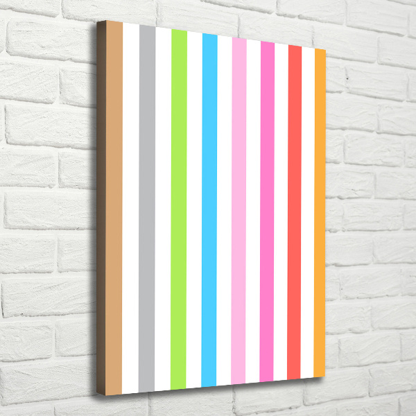 Canvas wall art Colorful stripes