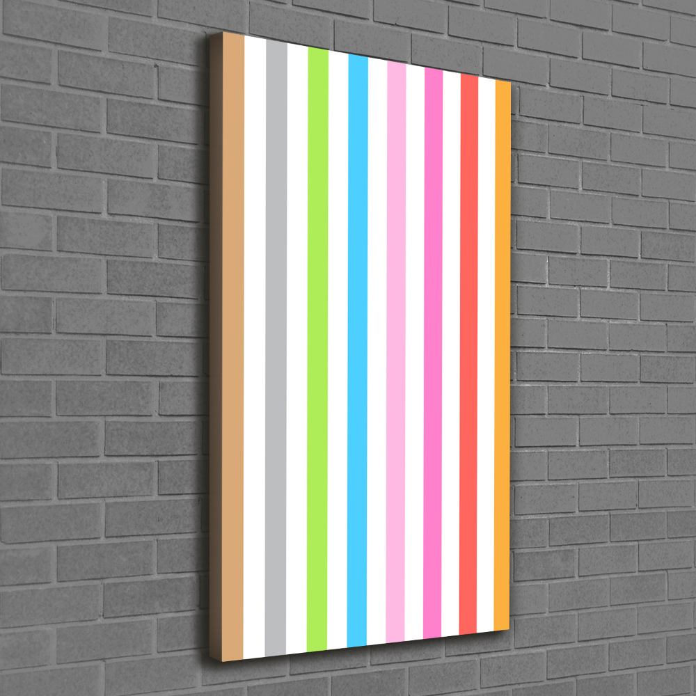 Canvas wall art Colorful stripes